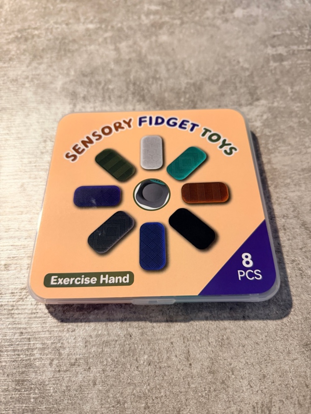 Sensory Fidget Toys Exercise Hand - Assorted Colors (8 PCS)